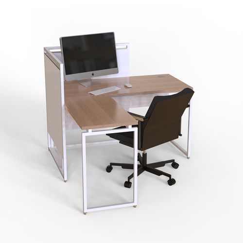 鋼木家具員工位 員工桌辦公桌組合工位屏風組合工位